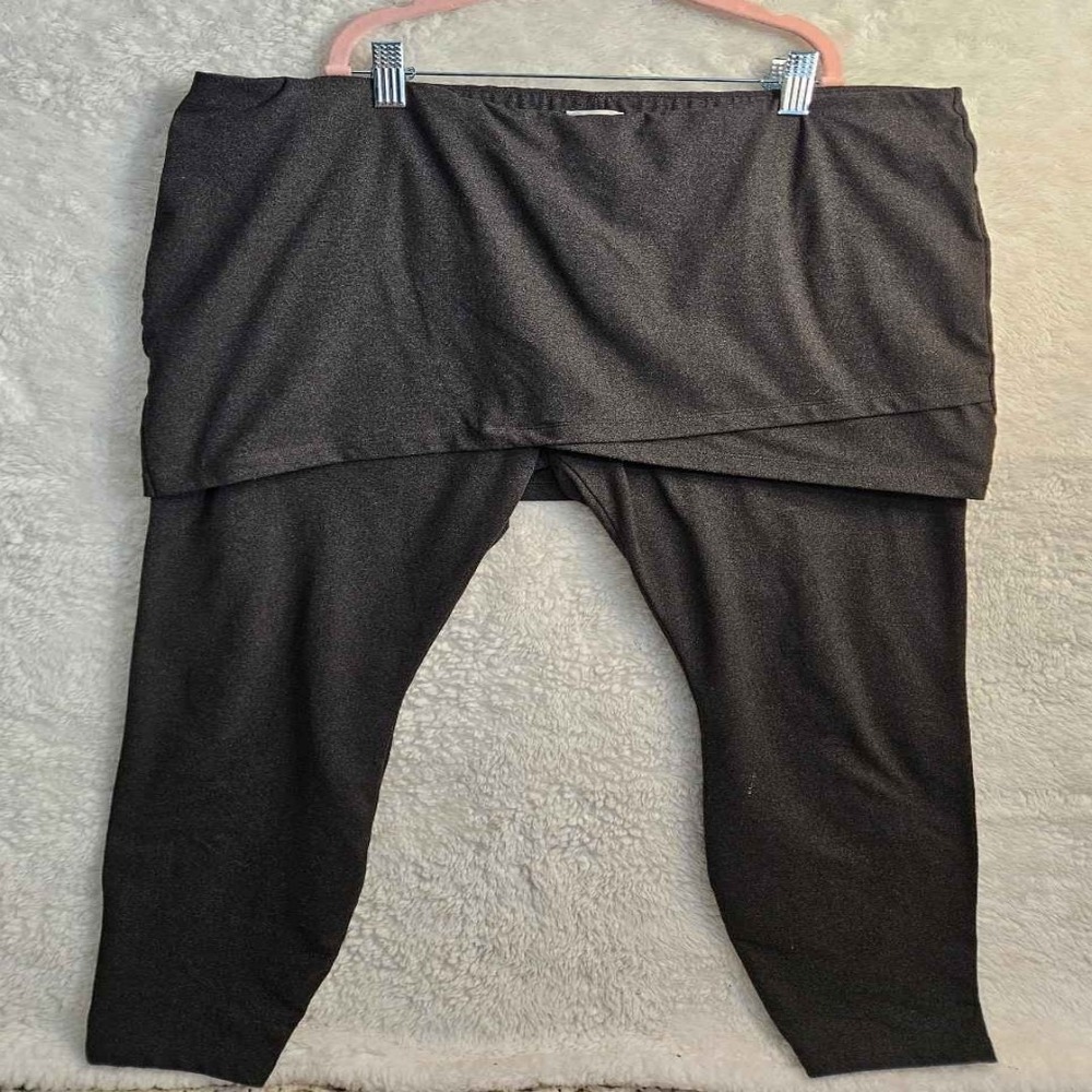 Cabi 3577 Skirted M'Leggings‎ Lg Charcoal Crossover Balletcore Soft Knit #561